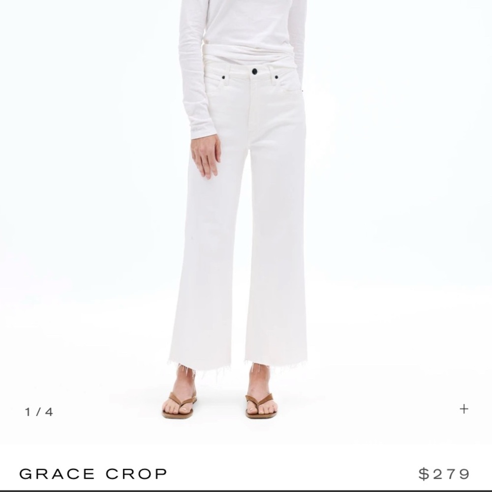 🌺SilverLake Grace Crop White Jeans